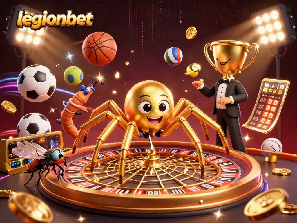 Engage with the thrilling world of legionbet as a fly nervously places bets in a vibrant 3D casino.