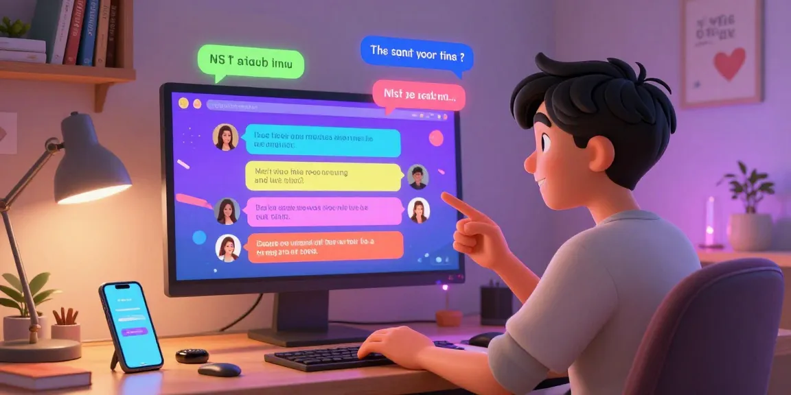 Interactive NSFW AI chat experience showcasing vibrant dialogue with a digital character.