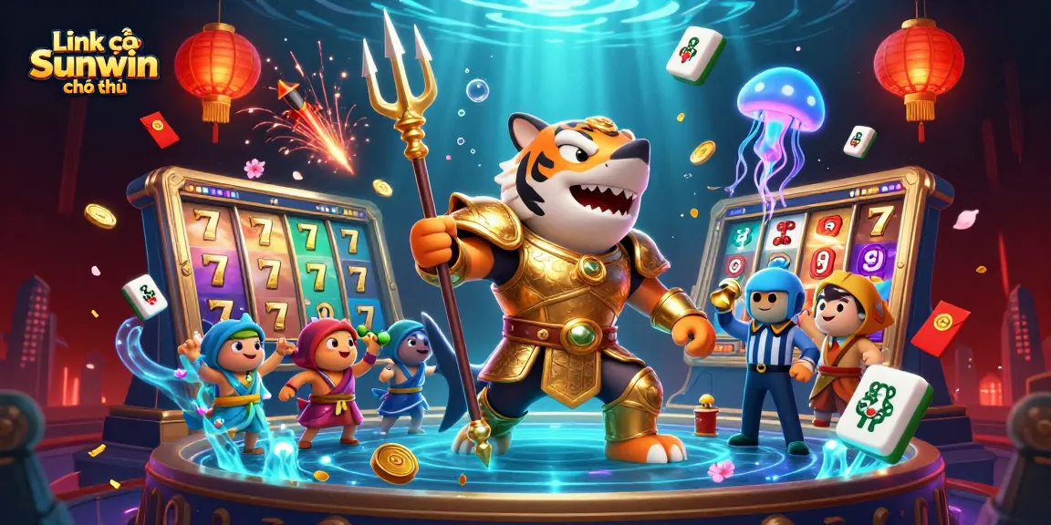 Play at Link vào Sunwin chính thức, where slot reels spin amid vibrant casino action.
