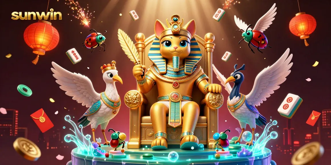 Experience thrilling wins with sunwin in this vibrant casino-themed digital art.