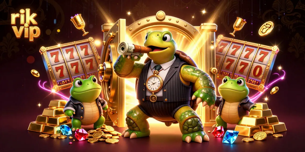 Experience thrilling wins with rik vip in a vibrant 3D casino scene filled with gold and excitement.